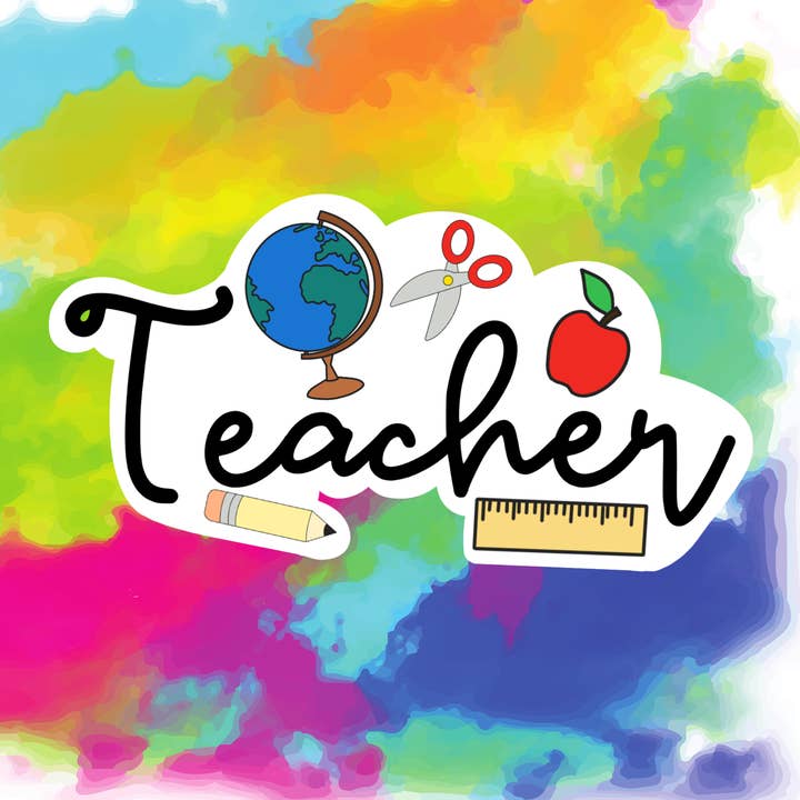 Teacher sticker for wholesale by Blonde owl designs