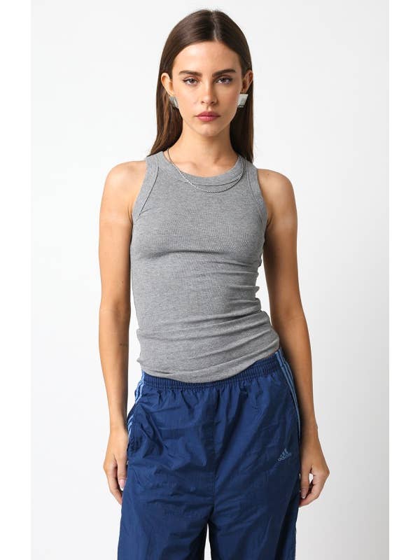 Olivaceous - Wholesale Tank top – Women′s - Ribbed Fitted Scoop Neck Tank Top27