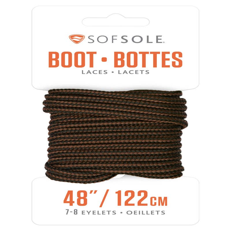 Everyday Supply Co - Wholesale Shoelaces - Unisex - SOF SOLE - Sof Sole 48 in. Black-Brown Boot Laces0