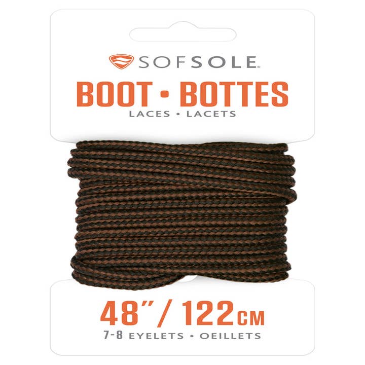 Everyday Supply Co - Wholesale Shoelaces - Unisex - SOF SOLE - Sof Sole 48 in. Black-Brown Boot Laces