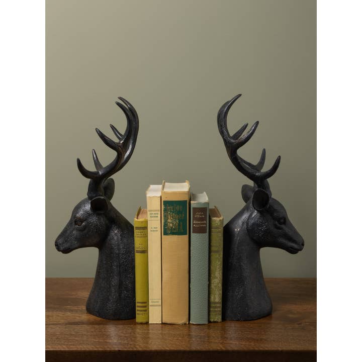 Chehoma USA - Wholesale Bookend - Bookends deer heads big antlers