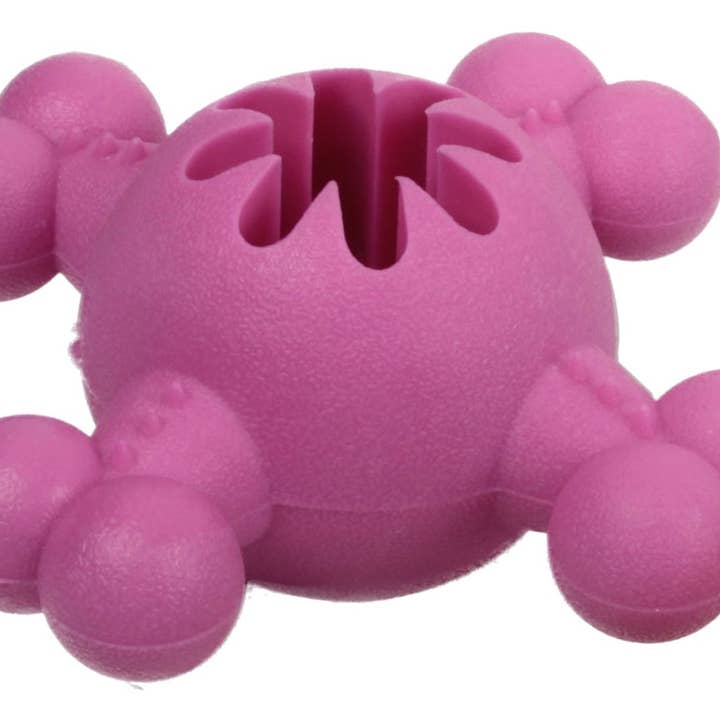 Juguete para perros Pet Life® Quadra-Bone TPR, dispensador de tratamiento duradero para venta al por mayor de Pet Life