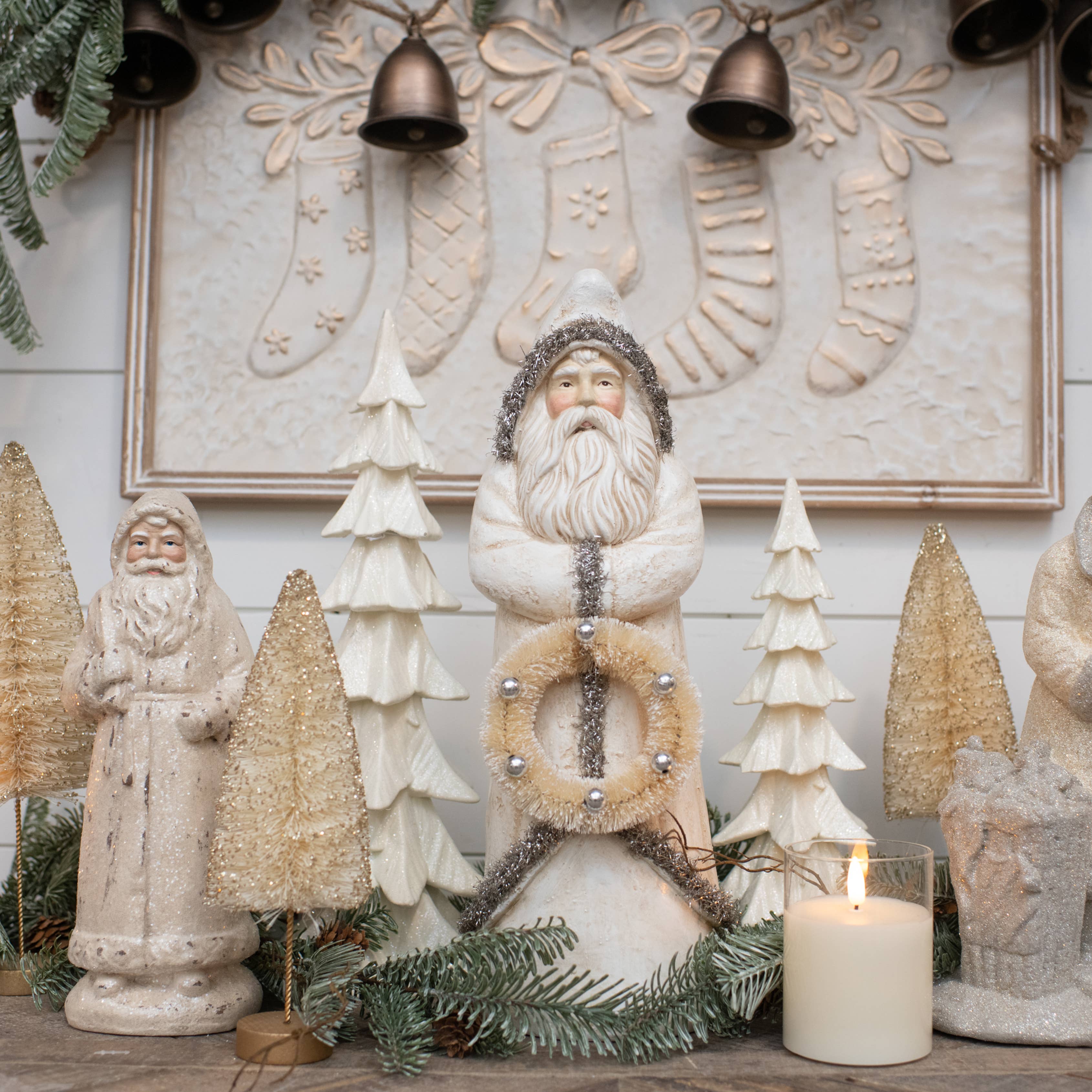 Ragon House – wholesale Juldekoration – 16" ANTIKSILVER BELSNICKLE2