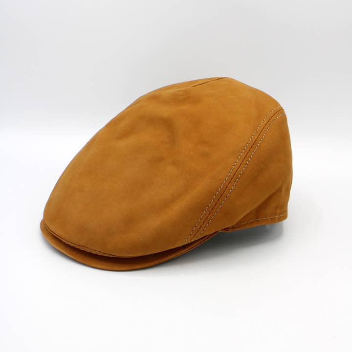 Hologramme Paris – Großhandel Newsboy Hat/Ballonmütze – Herren – Lederkappe 18258 - Camel