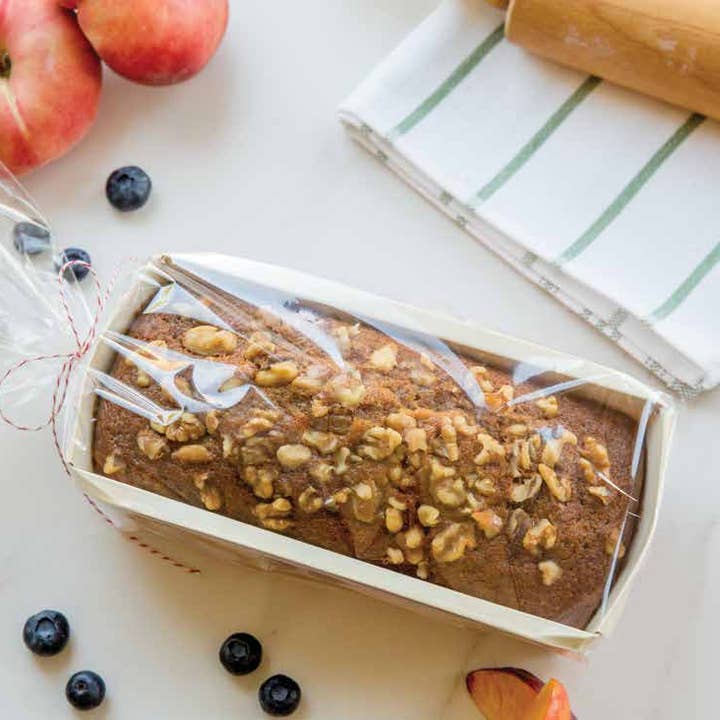 Kitchen Supply Wholesale – Großhandel Verpackung/Beutel zur Aufbewahrung von Lebensmitteln – 6er-Pack durchsichtige Beutel mit goldenen Drehverschlüssen für mittlere Brotbackformen