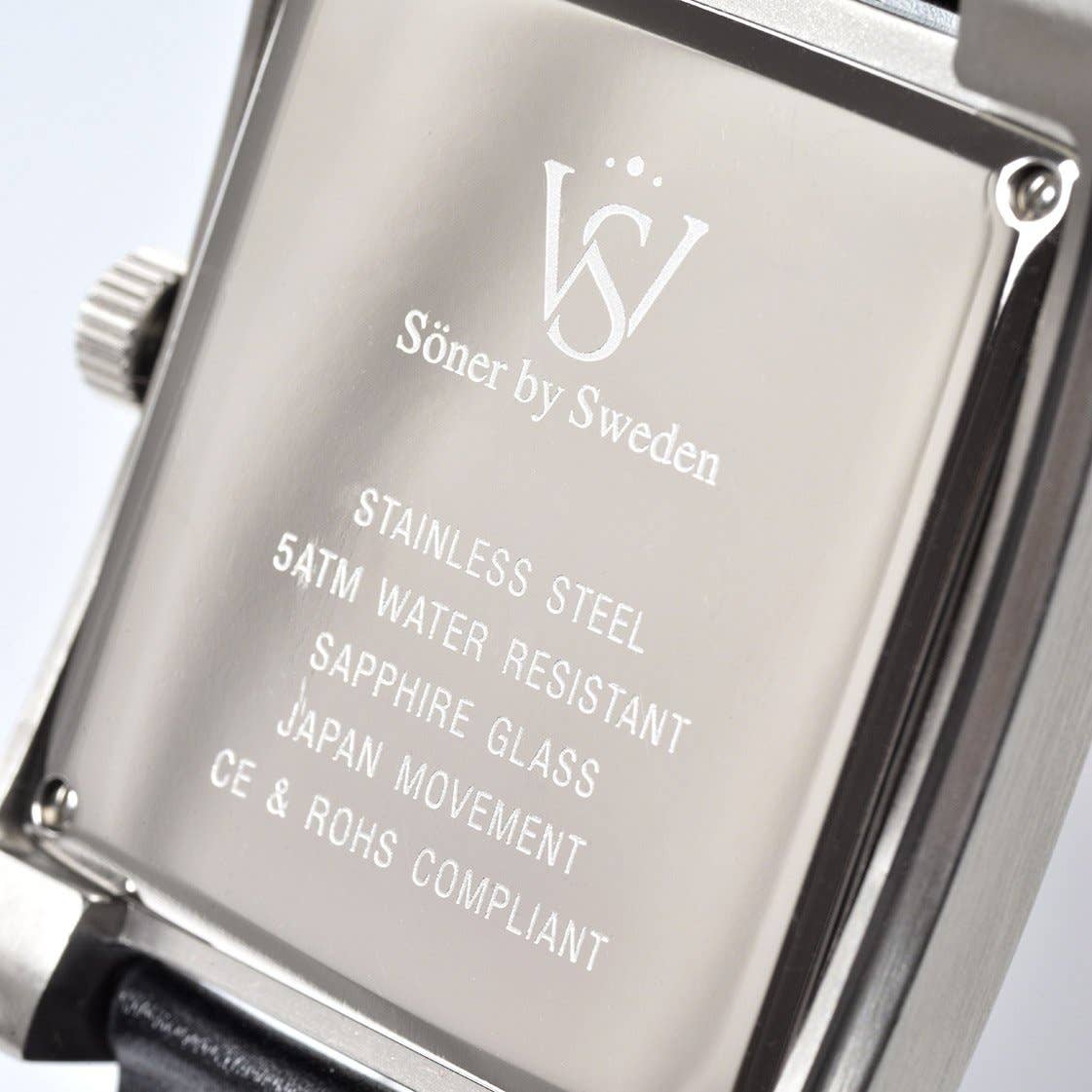 SÖNER – Engroshandel Armbåndsur - Herre – Firkantet ur, Legacy K børstet stål | Grøn urskive5