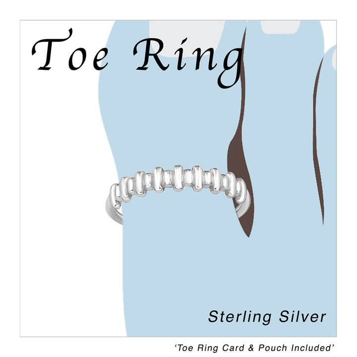 Zoey Simmons - Wholesale Toe Ring - Sterling Silver Adjustable Bars Toe Ring - SS