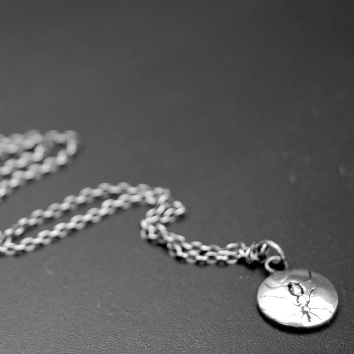 Metal Cloth & Wood - Wholesale Pendant/Charm Necklace - Customizable Sterling Silver Ant Necklace with Your Choice of Cable or Curb Necklace Chain, Hook or Lobster Clasp and Length of 16" to 22"