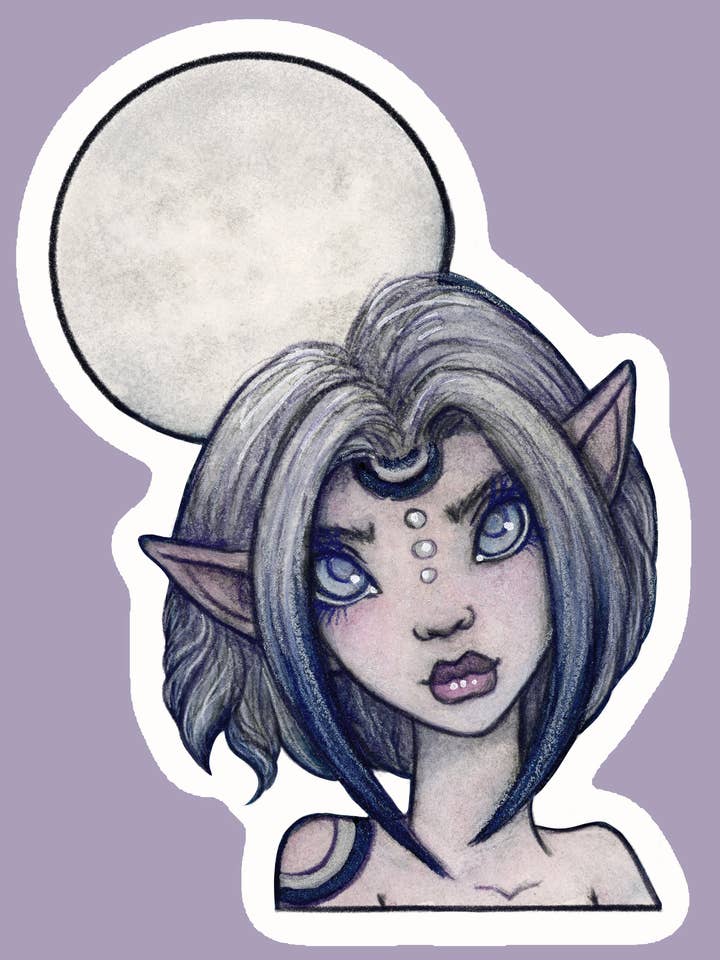 Moon Feeën-feeënsticker voor kinderen voor wholesale door Faeries of Glittering Glen