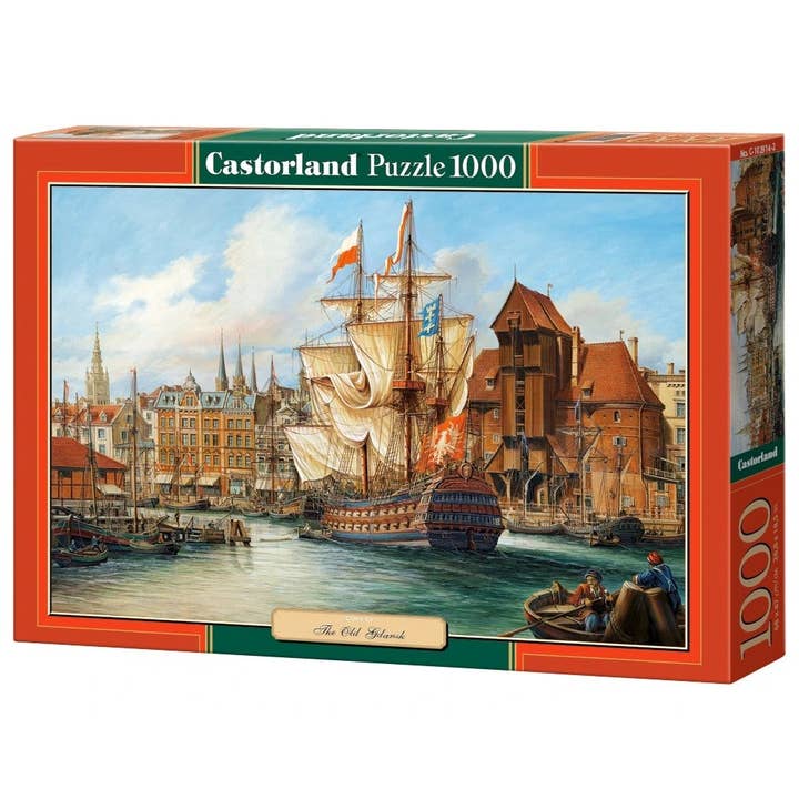 Puzzel van 1000 Stukjes, Het Oude Gdansk, Polen, historisch zeilschip, Puzzel voor Volwassenen, Castorland C-102914-2 voor wholesale door CASTORLAND by Bridge Toys