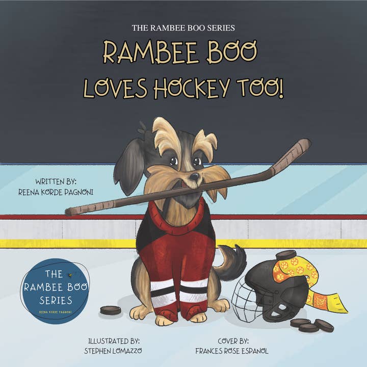 RAMBEE BOO LOVES HOCKEY TOO! PICTURE BOOK for wholesale by WAMAN BOOKS PUBLISHING