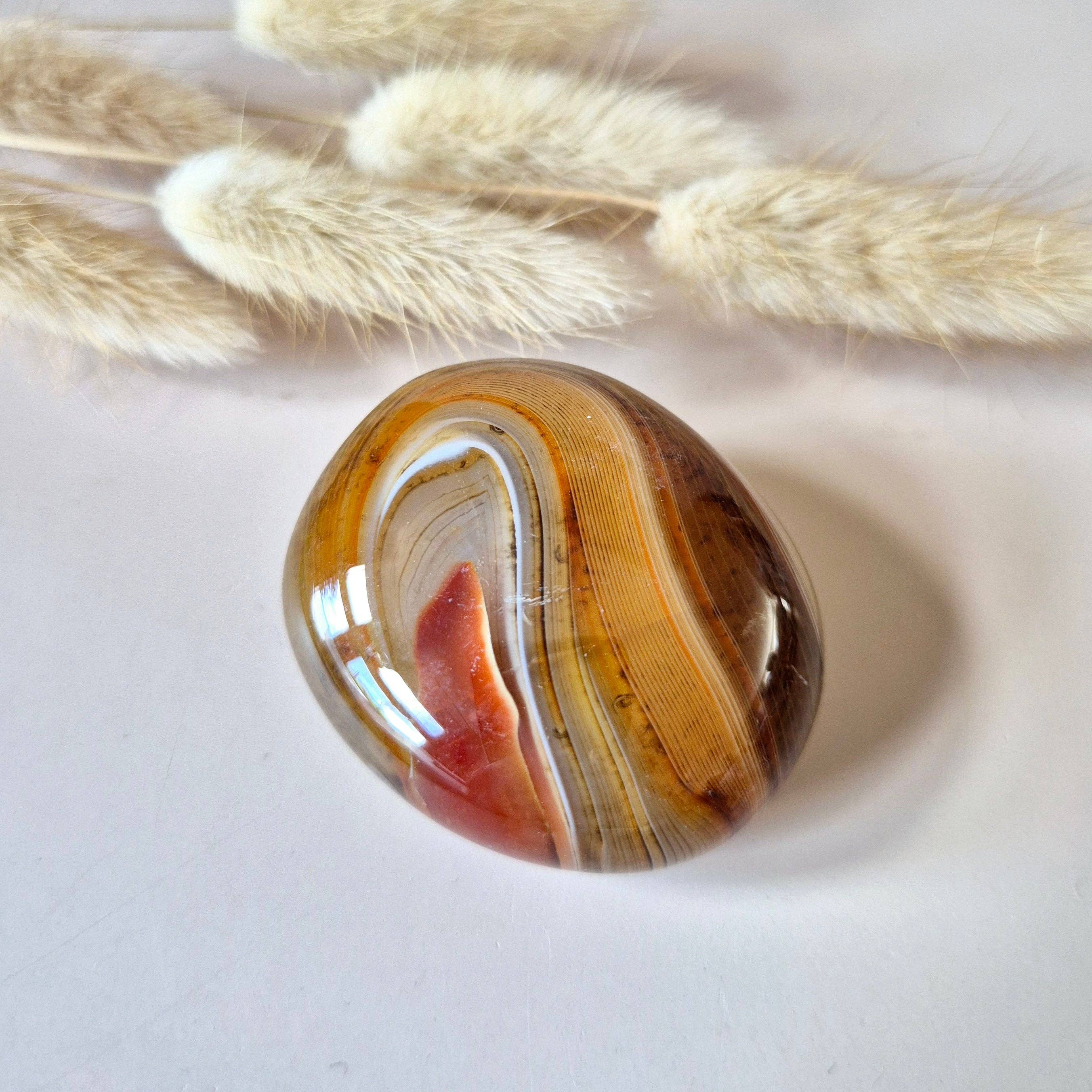 Moonlight Gemstones - Venta al por mayor Piedras/cristales espirituales - Sardónice Piedra de Palma – Poderosa piedra pulida para equilibrio y autoconfianza (5–10 cm)4