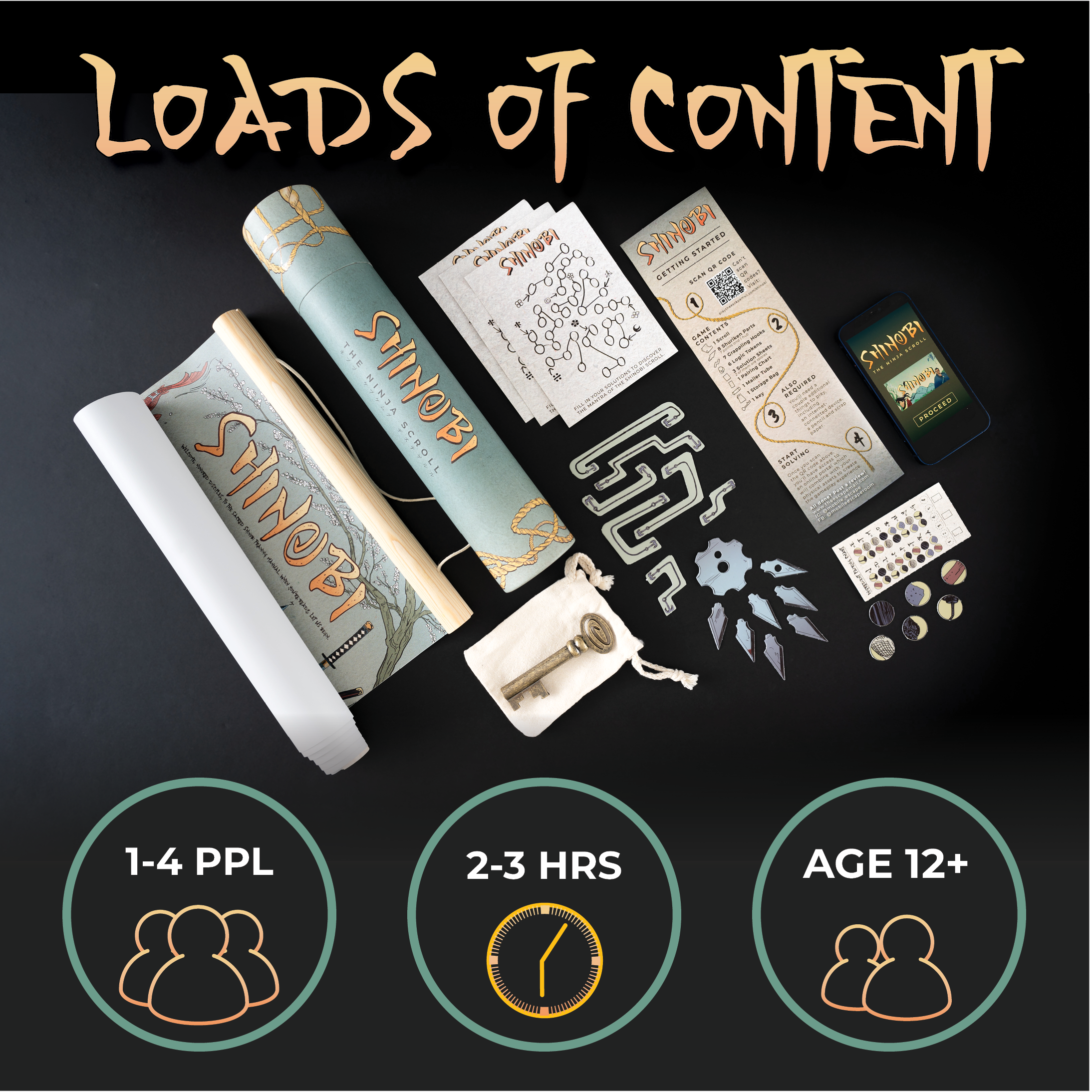 Escape Mail - Wholesale Board Game - Shinobi: The Ninja Scroll - Immersive Puzzle Adventure Game5