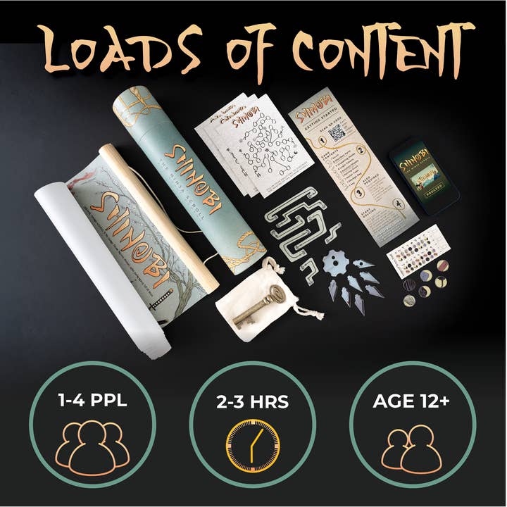 Escape Mail - Wholesale Board Game - Shinobi: The Ninja Scroll - Immersive Puzzle Adventure Game5