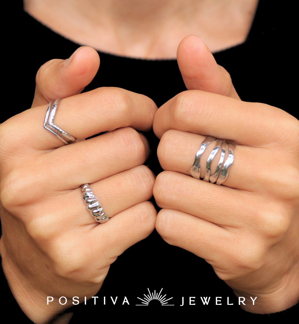 Positiva Jewelry – Großhandel Cocktail-/Statement-Ring – Wave Flow Ring7