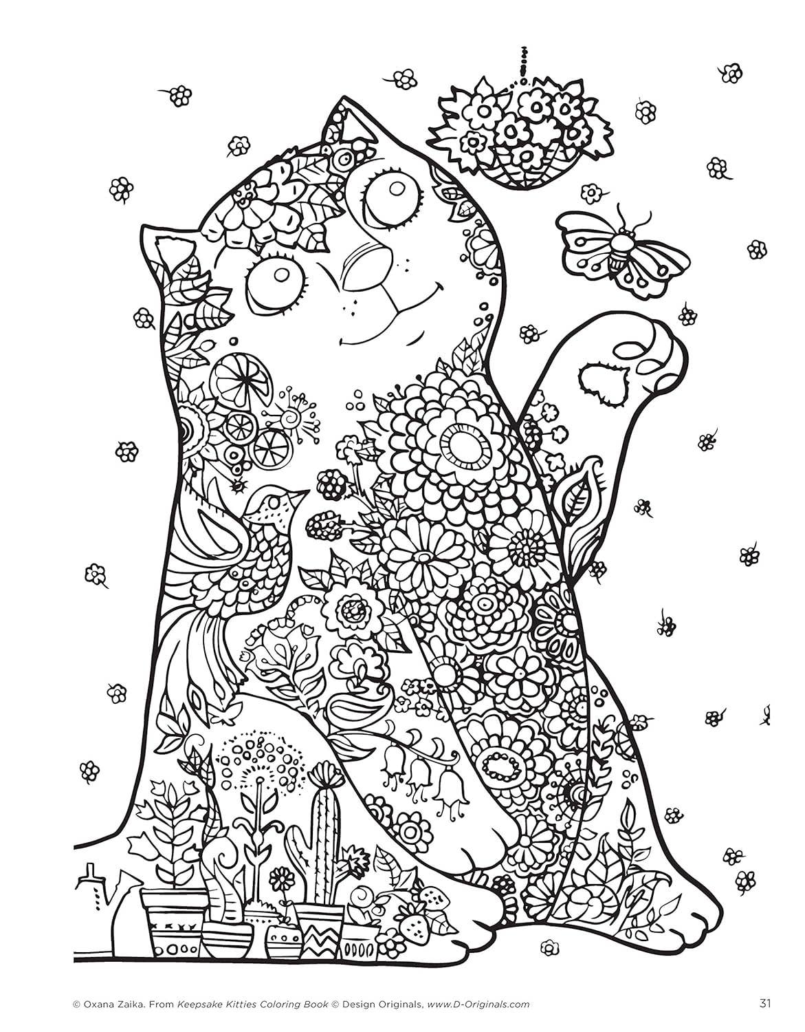 Fox Chapel Publishing - Wholesale Coloring & Activity Book - Adult - Keepsake Kitties Coloring Book1