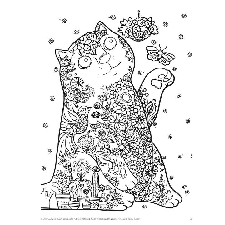 Fox Chapel Publishing - Wholesale Coloring & Activity Book - Adult - Keepsake Kitties Coloring Book1