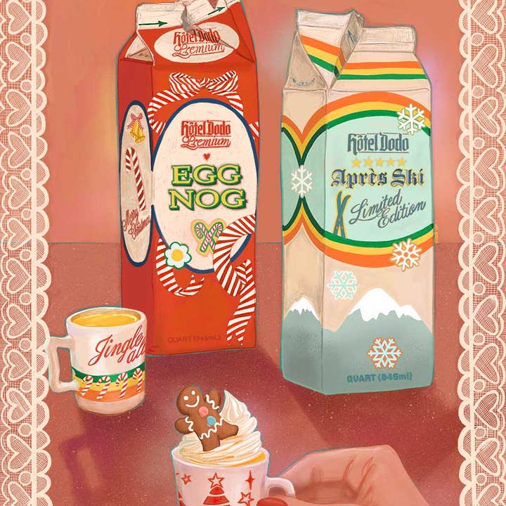 Kitsch Kanaveral x Hôtel Dodo Noggin’ The Nog Art Print for wholesale by Diedododa