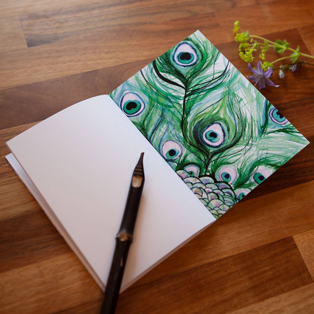 Kate Moby - Wholesale Notebook - Inky Peacock Eco A6 Notebook2