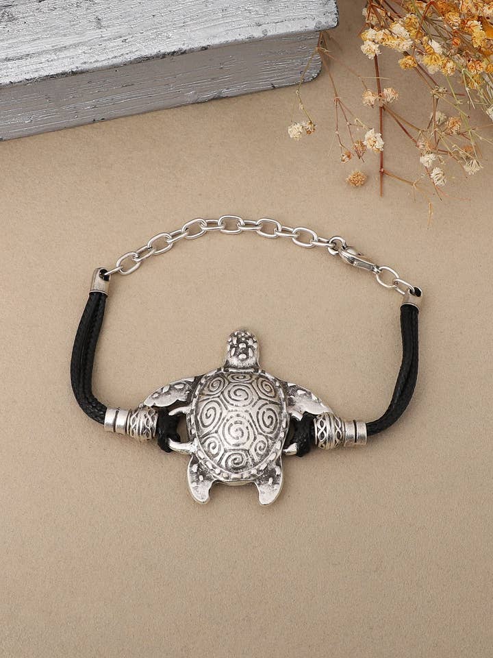 Pulseira com Design de Tartaruga em Prata Antiga por atacado de AVENS