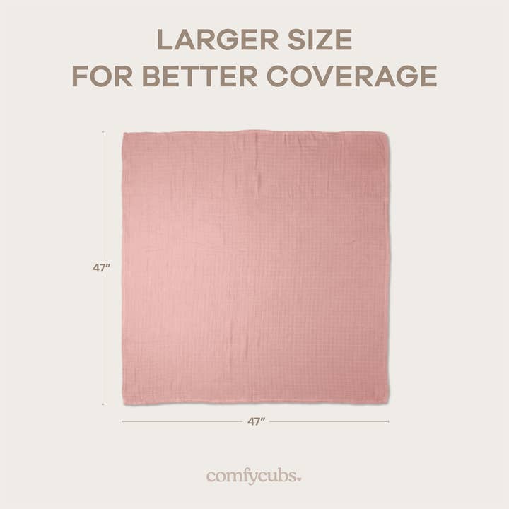 Comfy Cubs - Vente Lange – bébé - Couvertures d'emmaillotage en mousseline, lot de 4, 47" x 47" par Comfy Cubs23