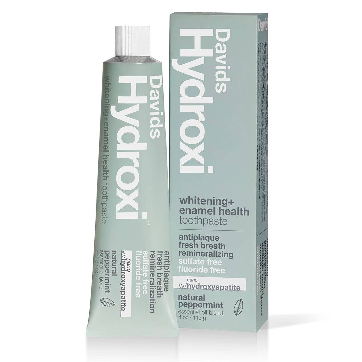 Davids Natural Toothpaste - Wholesale Toothpaste - Davids Hydroxi™ whitening+enamel health nano hydroxyapatite premium toothpaste / peppermint3
