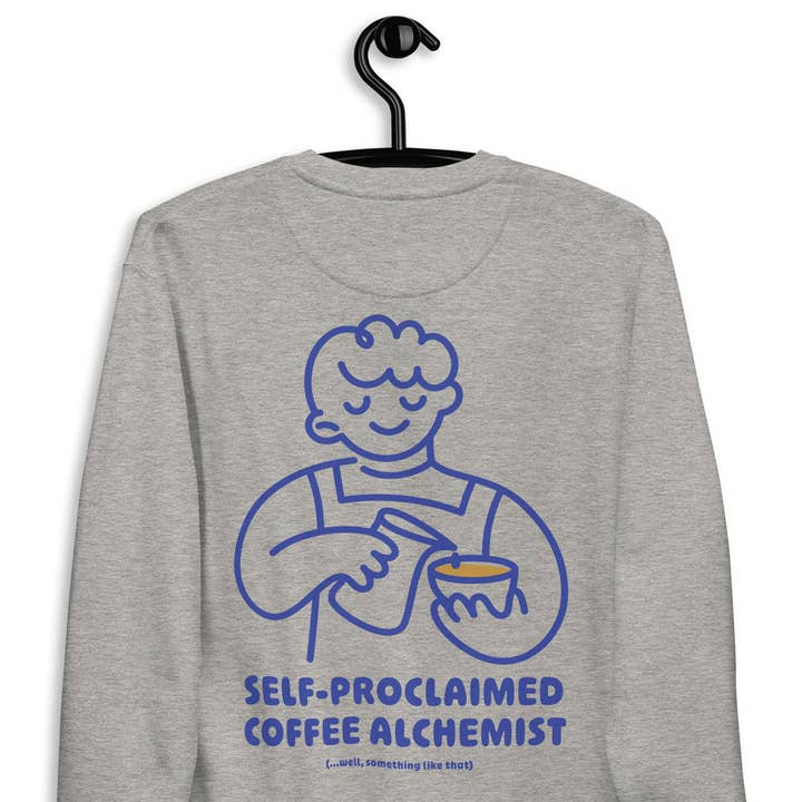 GUSTATORY Coffee Alchemist Katoenmix Geborduurd Sweatshirt voor wholesale door ANCHOR & CREW