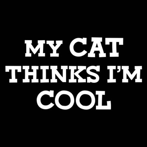 Feelin Good Tees - Wholesale Screen Printed T-Shirt - Unisex - My Cat Thinks I'm Cool13