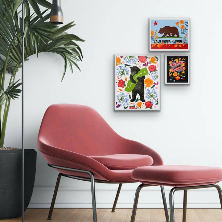 3 Fish Studios – wholesale Art print – "I Love You California" Botany Print0
