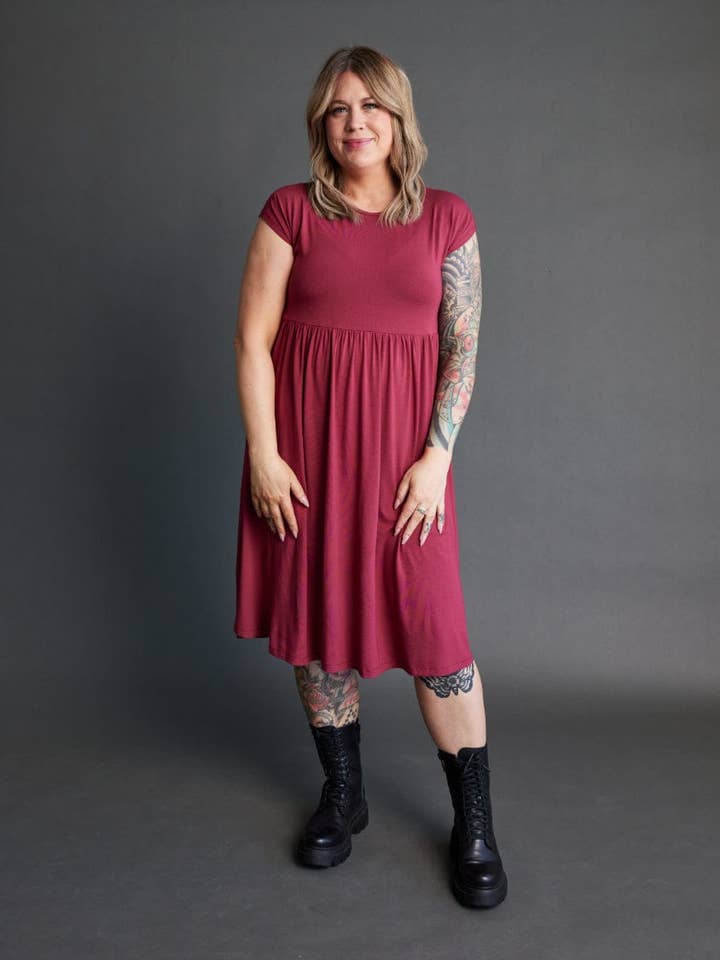 Muse Dress in Brick for wholesale by Lost in Layers