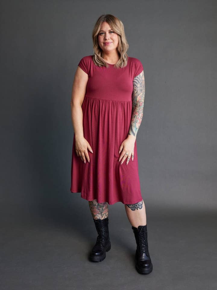 Muse Dress in Brick for wholesale by Lost in Layers