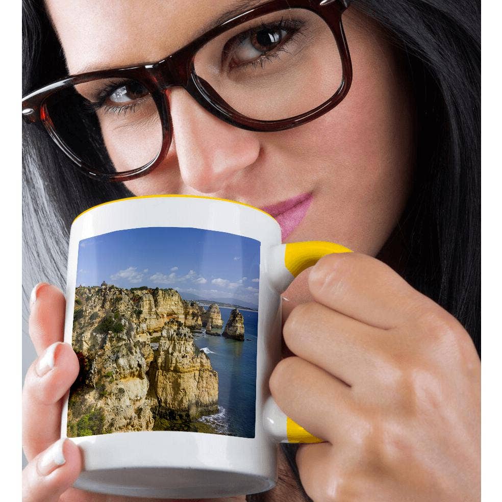 3dRose - Vente Tasse à café - 3dRose, Falaises et stacks marins de Ponta da Piedade, Algarve, Portugal., Tasse1