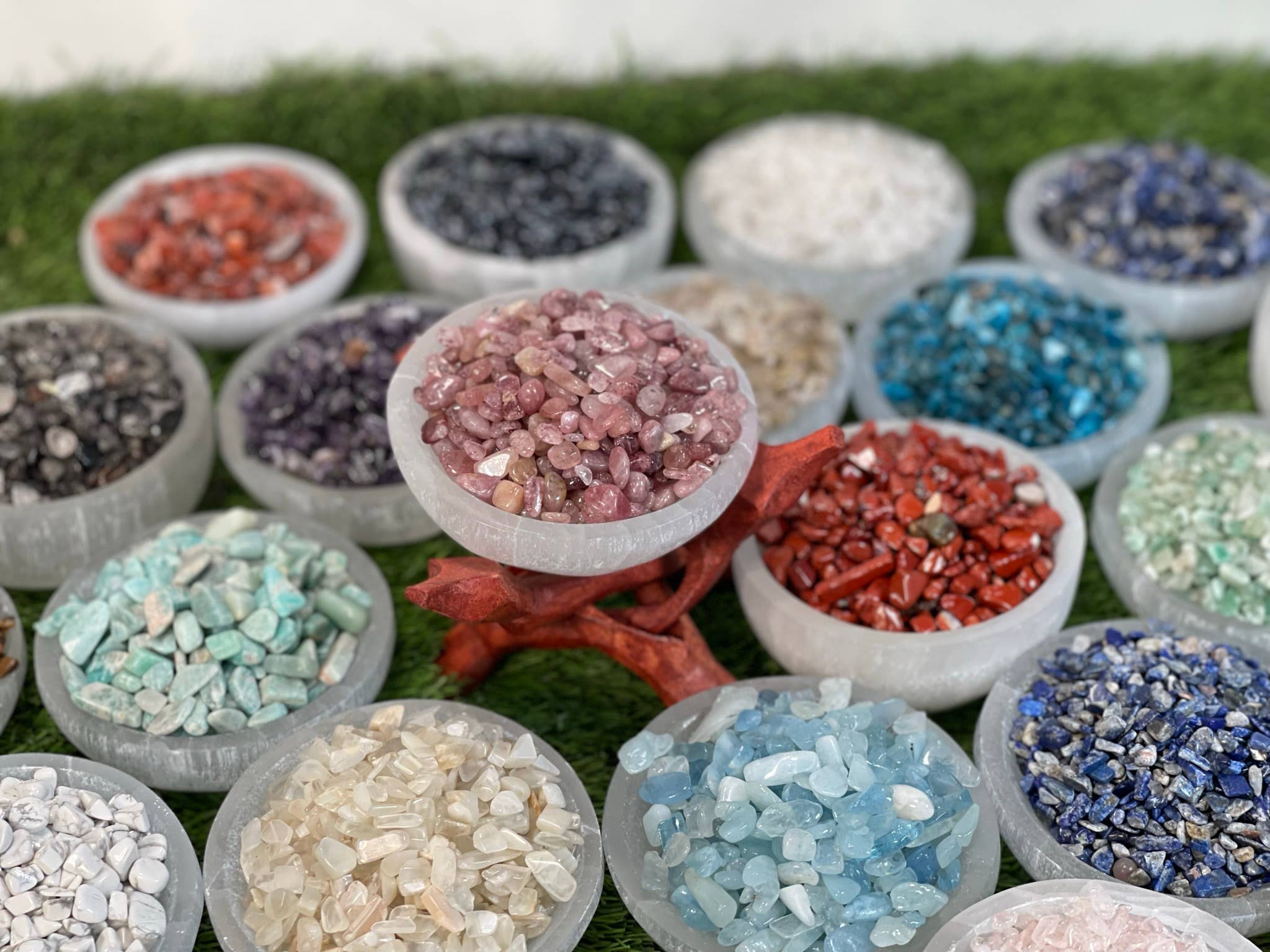 CaNatureLover - Wholesale Spiritual Stone/Crystal - Natural STRAWBERRY QUARTZ CHIP , Real Strawberry Quartz chip8