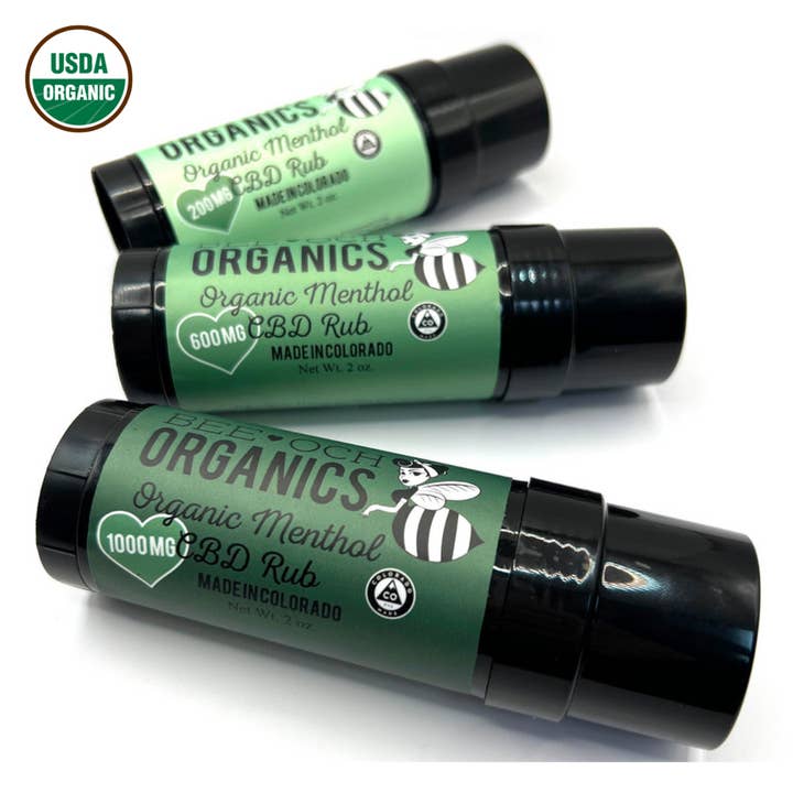 BEE-OCH Organics - Wholesale CBD Balm - Organic CBD Menthol Rub - Muscle & Join Stick - 80+ 5 Stars