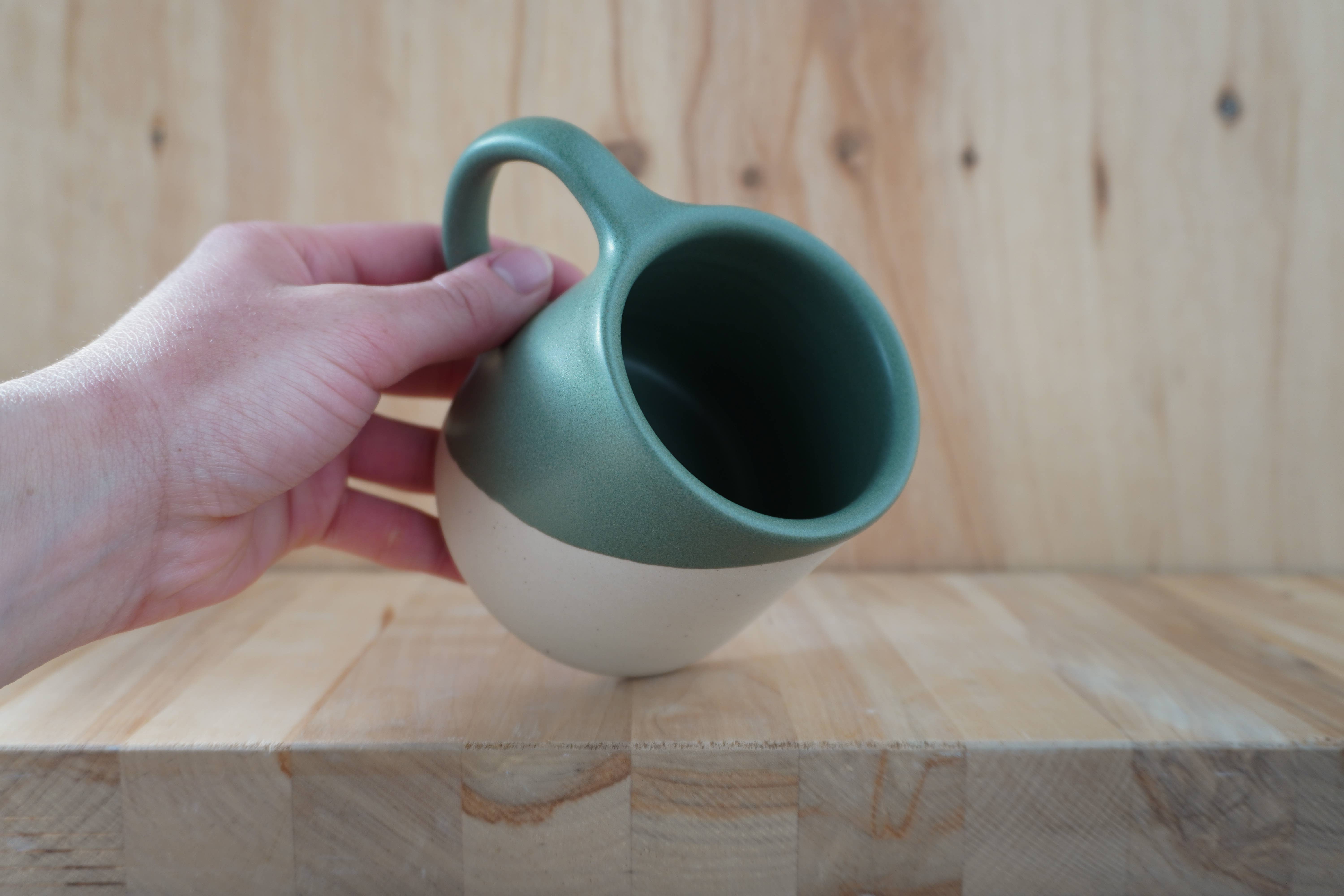 Shelby Page Ceramics - Wholesale Coffee Mug - Classic Taper Mug - Angle Dip7