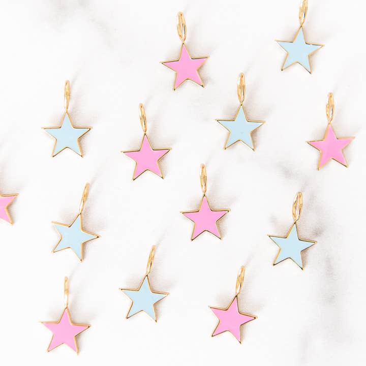 Emalj Star Charms för wholesale av Golden Thread