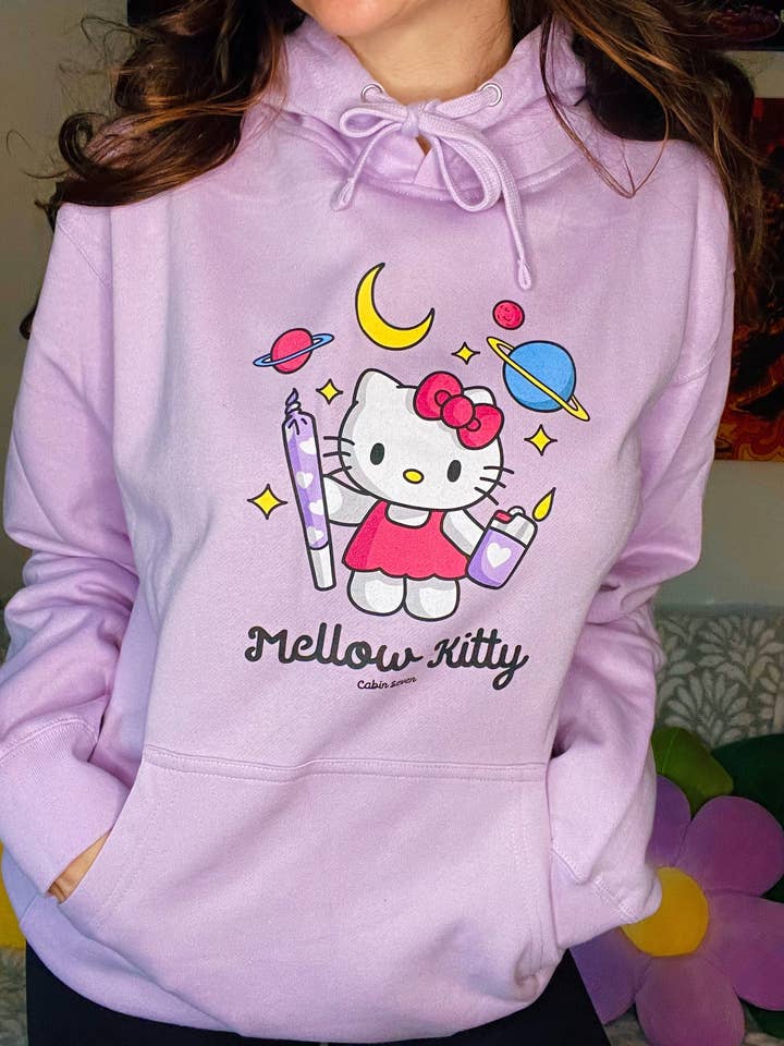Mellow Kitty Hoodie for wholesale by Cabin 7 Originals