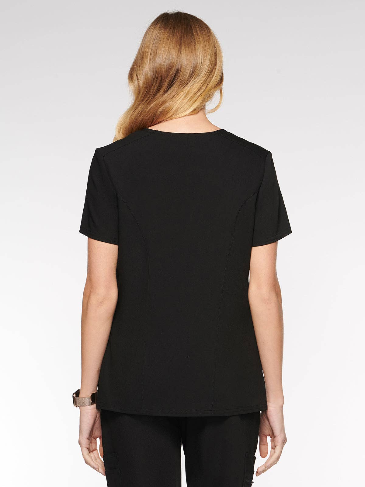 Aura Naturale – wholesale Healthcare uniform – Women's – Coral Women Mock Wrap with 6 Pockets Scrubs Top (94003)19