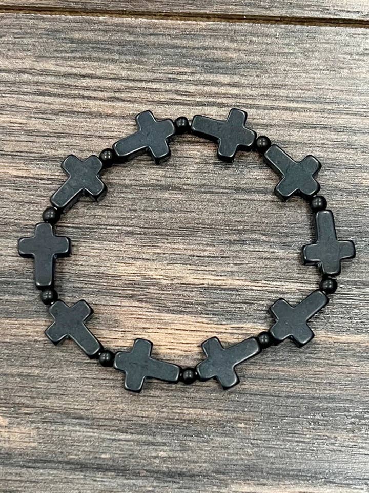 711652, Pulsera Elástica Cruz Hecha a Mano para venta al por mayor de ISAC Trading Inc