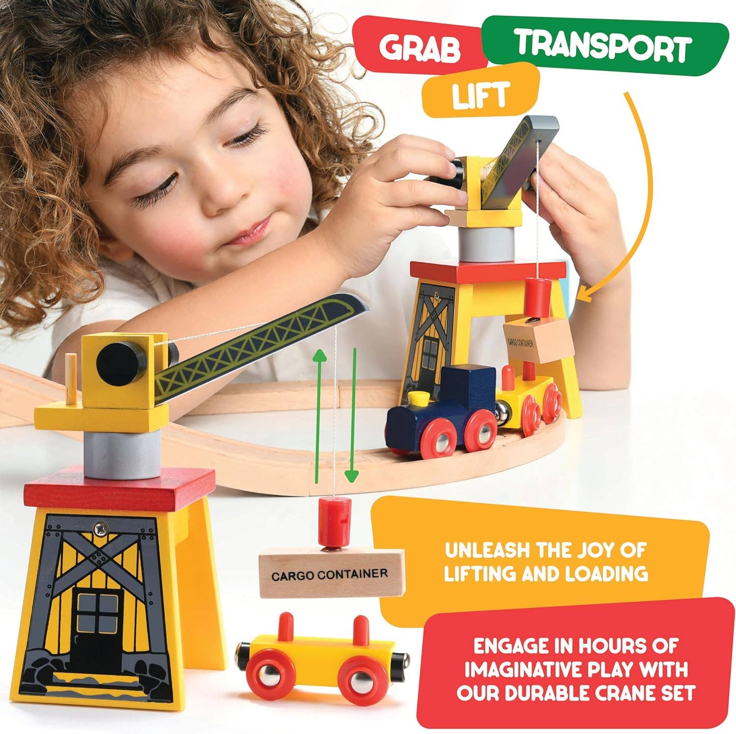 Play22 - Wholesale Toy Set - Kids - Kids 38Pcs Wood Train Track Set Compatible with Major Brands3