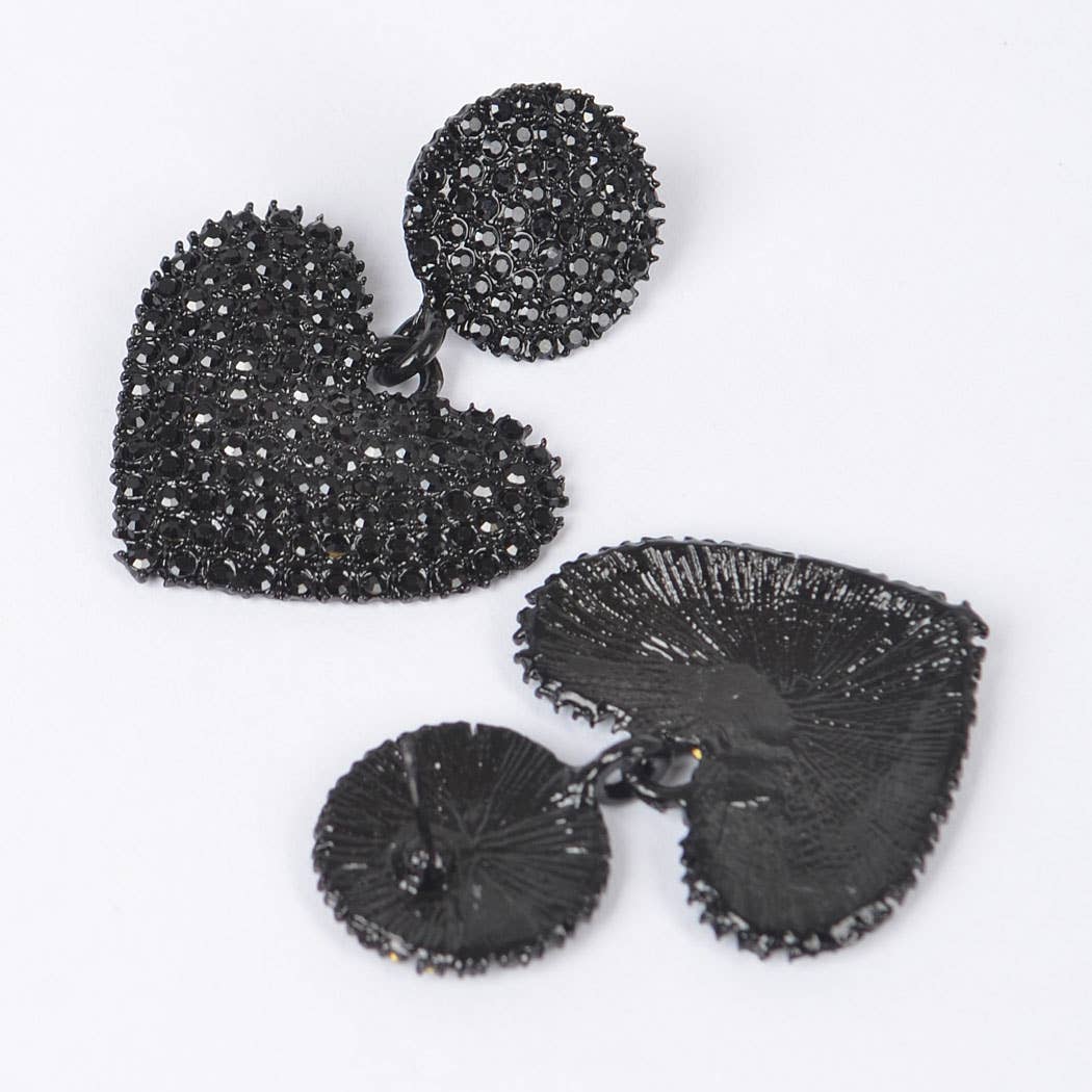 3AM BY H&D ACCESSORIES - Venta al por mayor Pendientes colgantes - Pendiente de diamantes de imitación en forma de corazón1