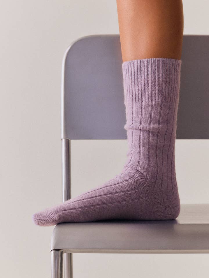 Parma Violet Merino Bed Socks for wholesale on Faire1