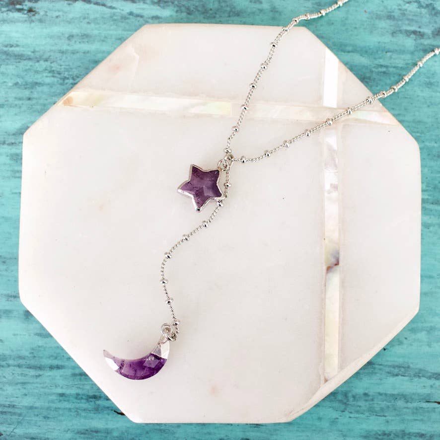 a.v. max - Wholesale Halskettinghanger - Over The Moon Stone Y-hals|Labradoriet|Citroen|Chalcedoon|WRM17