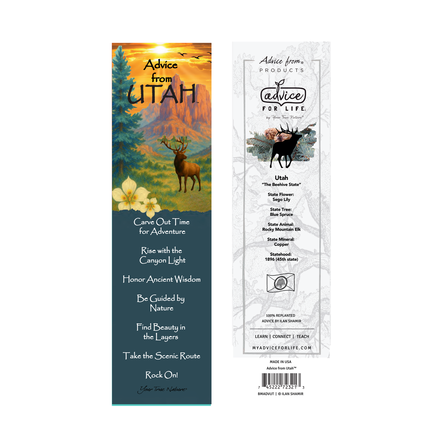 Advice for Life by Your True Nature - Vente Marque-page - Conseil Utah-Marque-page laminé0