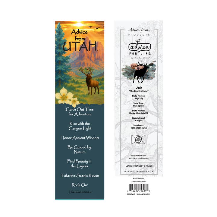 Advice for Life by Your True Nature - Vente Marque-page - Conseil Utah-Marque-page laminé