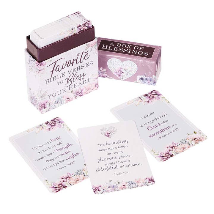 Christian Art Gifts - Wholesale Religious Card - Box of Blessings Favorite Bible Verses To Bless the Heart
