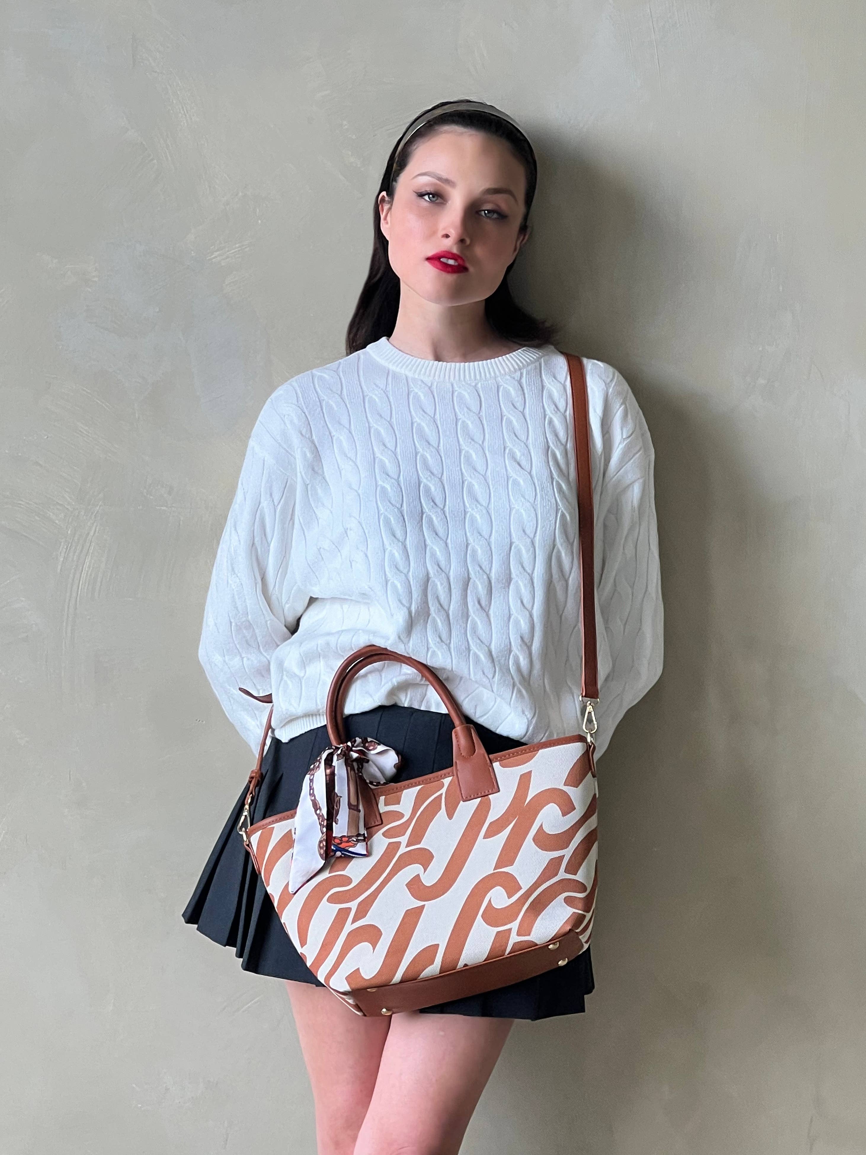 KAYLA+AVA - Wholesale Tote Bag - Women's - SHRIYA PRINTED TOTE BAG WITH SCARF19