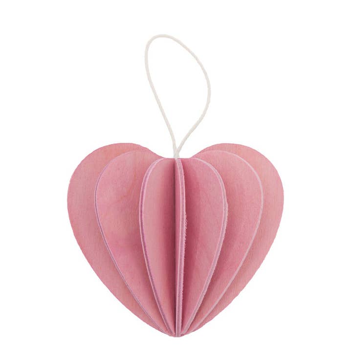 M Hjerte Ornament, Pink (6.8cm) for engroshandel hos ikonink
