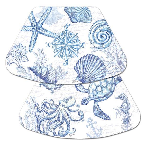 CounterArt/Highland Home/Thirstystone/CoasterStone – wholesale Bordstablett – Kustskiss Reversibel rund plast bordstablett