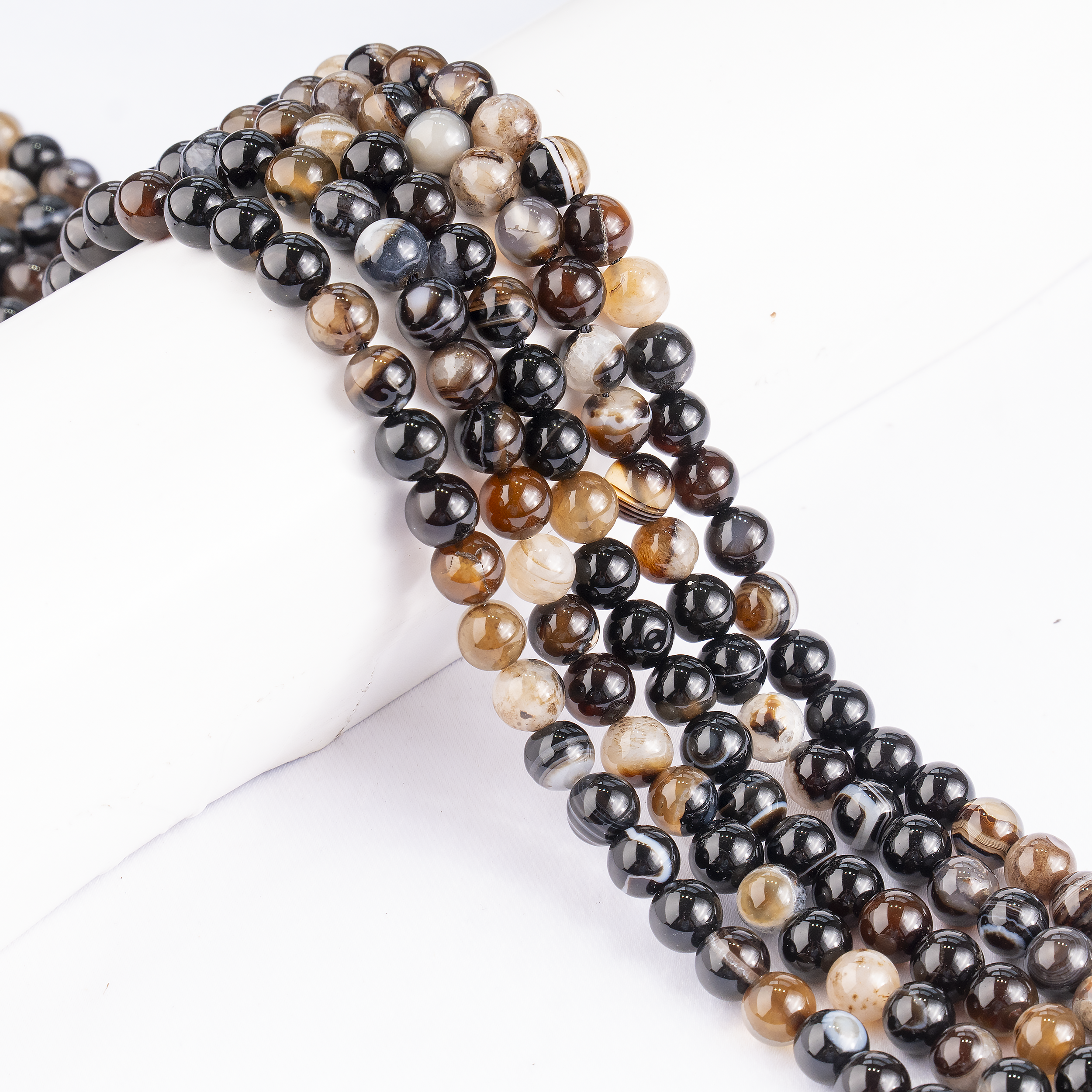 Soothing Crystals Beads - Wholesale Beads - Crystal Jewelry Beads |Black Sulemani Agate |Gemstone Healin0